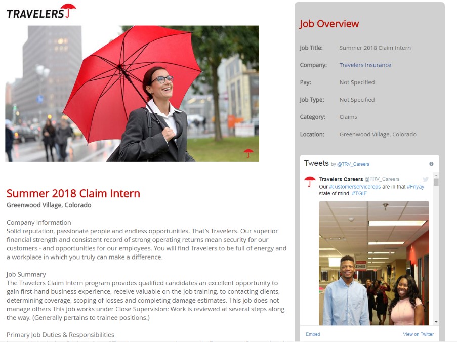 Travelers Branded Job Template