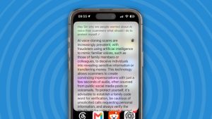 Siri AI on an iPhone