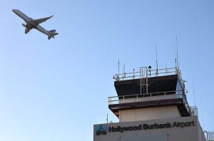 An American Eagle plane takes off from Hollywood Burbank Airport in October, 2025 in Burbank, California.