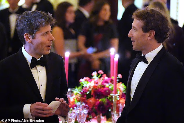 OpenAI CEO Sam Altman talks with Meta CEO Mark Zuckerberg in September
