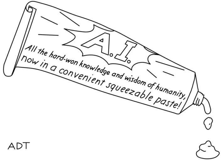 A tube of A.I. toothpaste.
